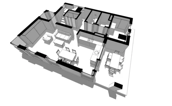 Projekt Architektoniczny Cyfrowa Tapeta — Zdjęcie stockowe