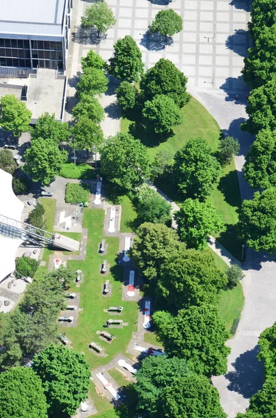 Vista Elevada Vegetação Parque Berlin — Fotografia de Stock