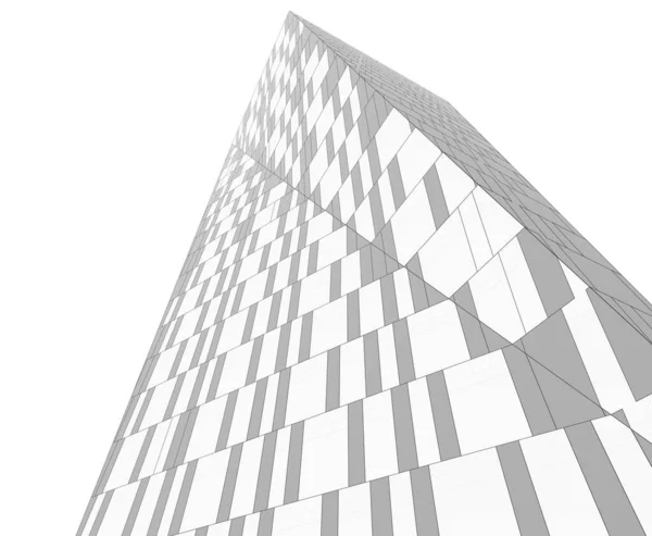 3D建築プロジェクト デジタル壁紙 — ストック写真