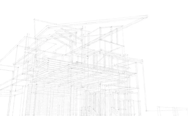 Projekt Architektoniczny Cyfrowa Tapeta — Zdjęcie stockowe