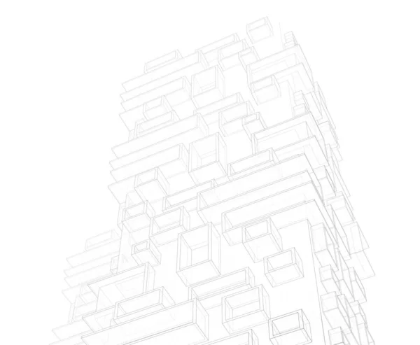 3D建筑项目 数码壁纸 — 图库照片