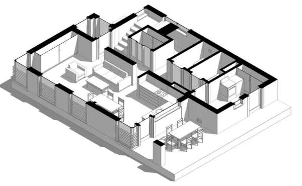 Projekt Architektoniczny Cyfrowa Tapeta — Zdjęcie stockowe