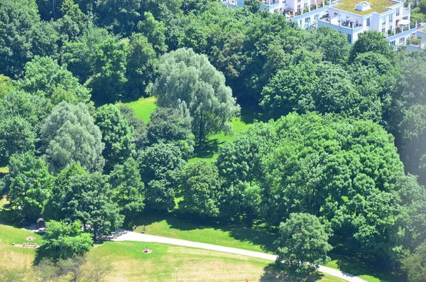 Erhöhter Blick Auf Grün Park Berlin — Stockfoto