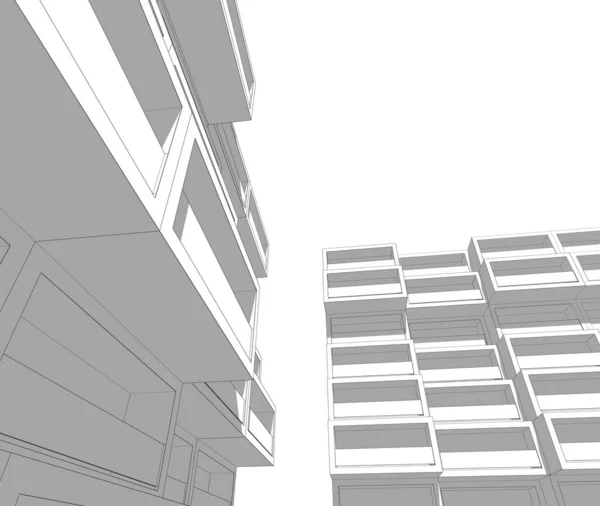 3D建筑项目 数码壁纸 — 图库照片