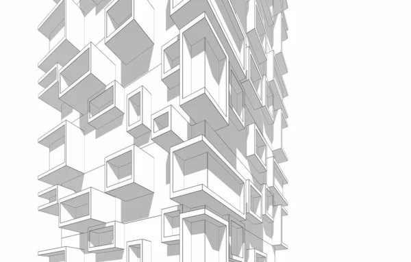 Proyek Arsitektur Wallpaper Digital — Stok Foto