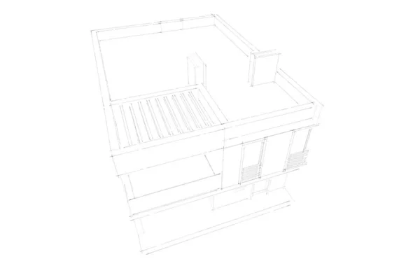 Architektonisches Projekt Digitale Tapete — Stockfoto