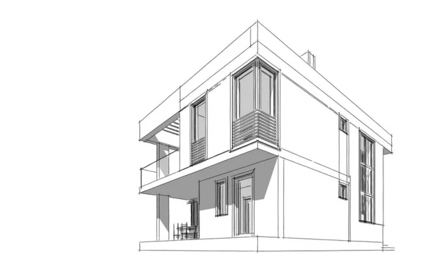 Architektonisches Projekt Digitale Tapete — Stockfoto