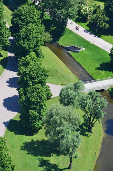 Vista Elevada Vegetación Parque Berlín —  Fotos de Stock