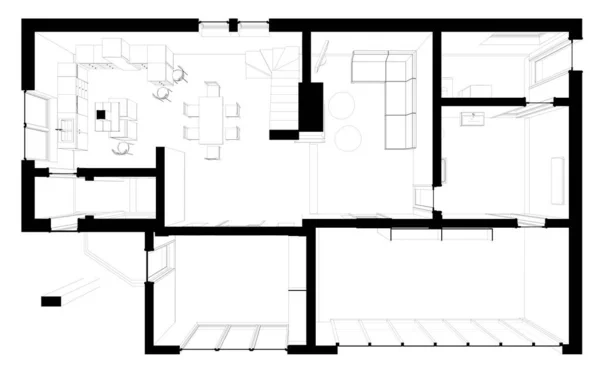 Projekt Architektoniczny Cyfrowa Tapeta — Zdjęcie stockowe