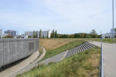 Şehir sokak sahnesi, mimari seyahat çekimi.
