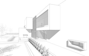 3d mimari proje, dijital duvar kağıdı