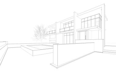 3d mimari proje, dijital duvar kağıdı