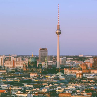 Mimari manzarası, Günbatımı Berlin şehri manzarası