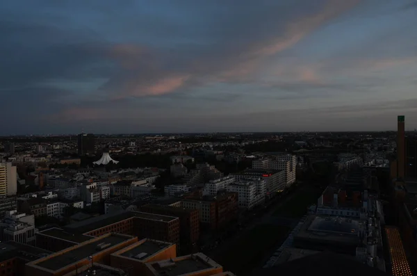 Vista Arquitectura Puesta Del Sol Berlin Escena Ciudad — Foto de Stock