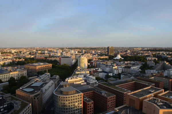 Uitzicht Architectuur Zonsondergang Berlijn Stad Scene — Stockfoto