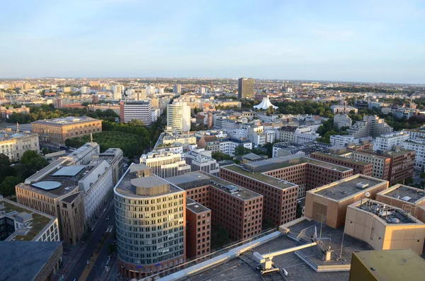 Vista Arquitetura Pôr Sol Berlin Cena Cidade — Fotografia de Stock