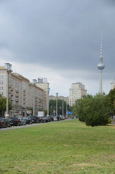 Berliner Straßenszene Mit Autos Deutschland — Stockfoto