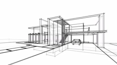 En az üç boyutlu mimari projenin genel görünümü