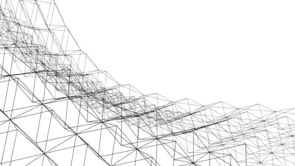 移动最少3D个建筑形状 — 图库视频影像