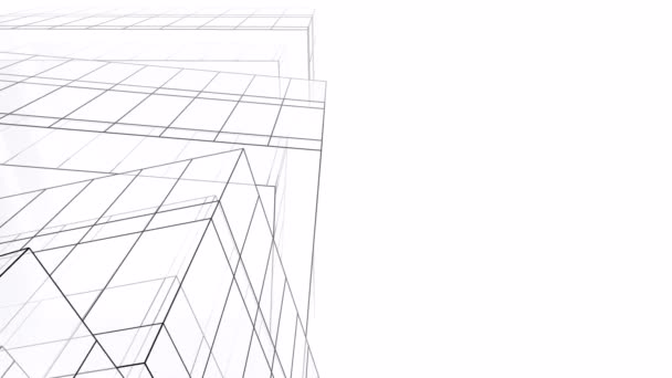 Verplaatsen Van Minimale Architectonische Vormen — Stockvideo