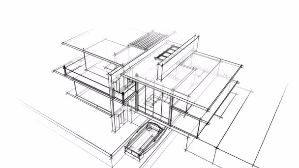 Visión General Del Proyecto Arquitectónico Mínimo — Vídeos de Stock