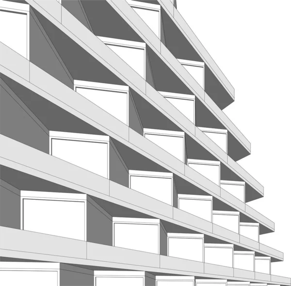 Abstract Architectonisch Behang Digitale Achtergrond — Stockvector