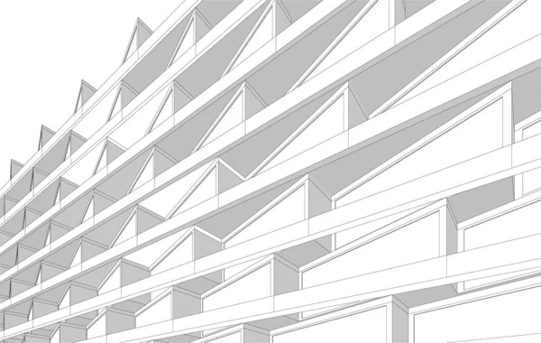 Abstract Architectonisch Behang Digitale Achtergrond — Stockvector