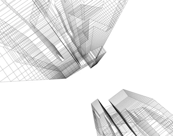 Abstract Architectonisch Behang Digitale Achtergrond — Stockvector