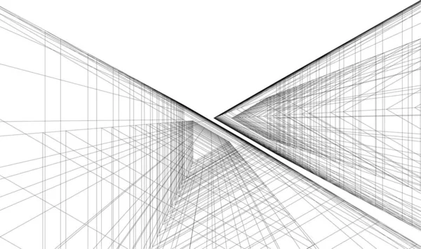 Abstrakt Arkitektoniska Tapeter Digital Bakgrund — Stock vektor