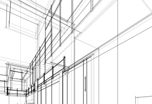 Abstrakcyjna Tapeta Architektoniczna Tło Cyfrowe — Wektor stockowy