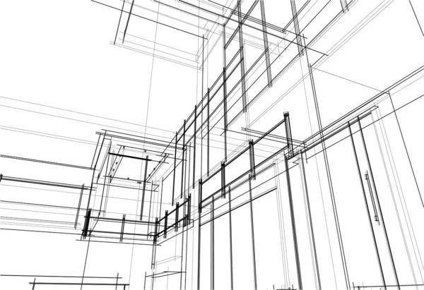 Abstrakcyjna Tapeta Architektoniczna Tło Cyfrowe — Wektor stockowy