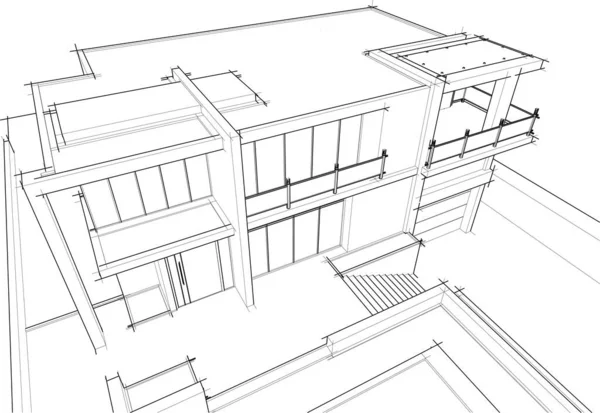 抽象的な建築壁紙やデジタル背景 — ストックベクタ