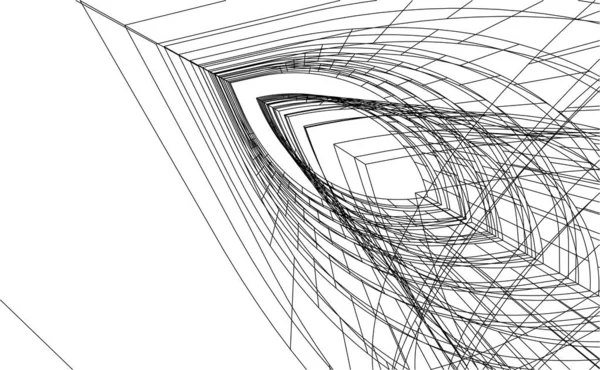 Abstrakte Architektonische Tapete Digitaler Hintergrund — Stockvektor