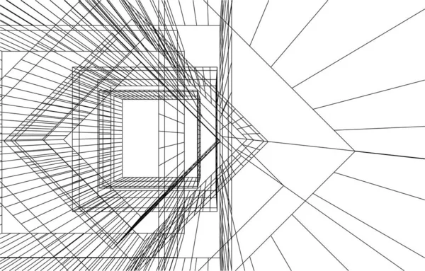 Abstrakt Arkitektoniska Tapeter Digital Bakgrund — Stock vektor