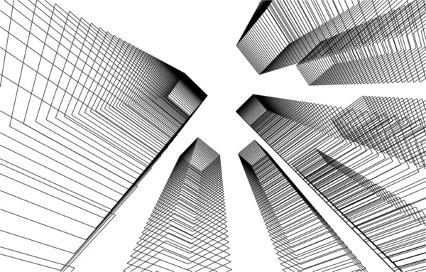 Abstract Architectonisch Behang Digitale Achtergrond — Stockvector