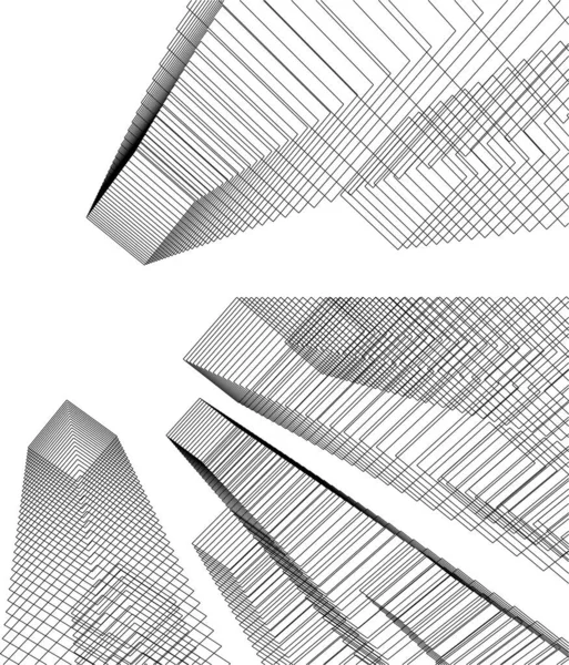 Abstract Architectonisch Behang Digitale Achtergrond — Stockvector