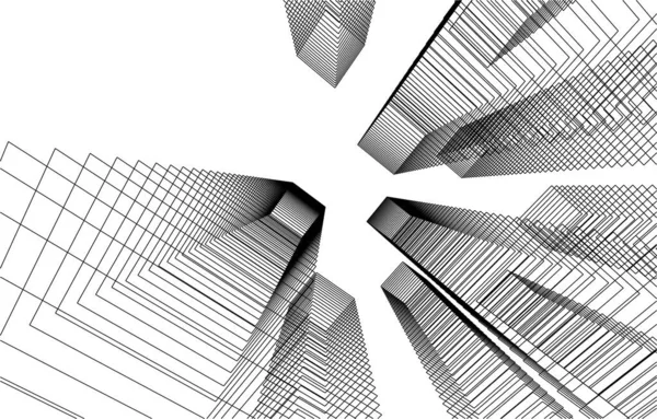 Abstract Architectonisch Behang Digitale Achtergrond — Stockvector