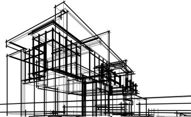 soyut mimari duvar kağıdı, dijital arkaplan