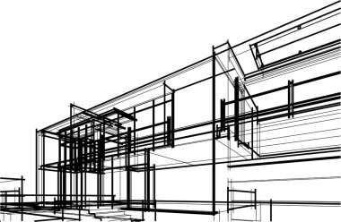 soyut mimari duvar kağıdı, dijital arkaplan