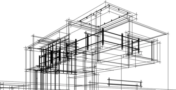 Abstrakcyjna Tapeta Architektoniczna Tło Cyfrowe — Wektor stockowy