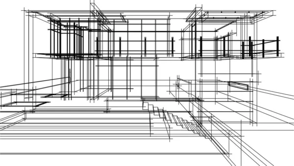 Abstrakcyjna Tapeta Architektoniczna Tło Cyfrowe — Wektor stockowy