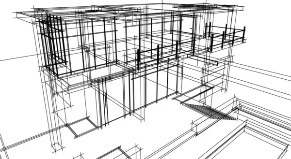 Abstrakt Arkitektoniska Tapeter Digital Bakgrund — Stock vektor