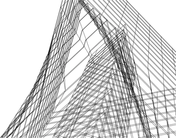 Abstract Architectonisch Behang Digitale Achtergrond — Stockvector