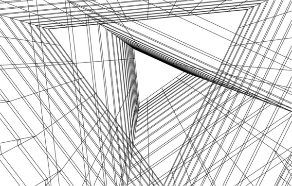 Abstrakt Arkitektoniska Tapeter Digital Bakgrund — Stock vektor