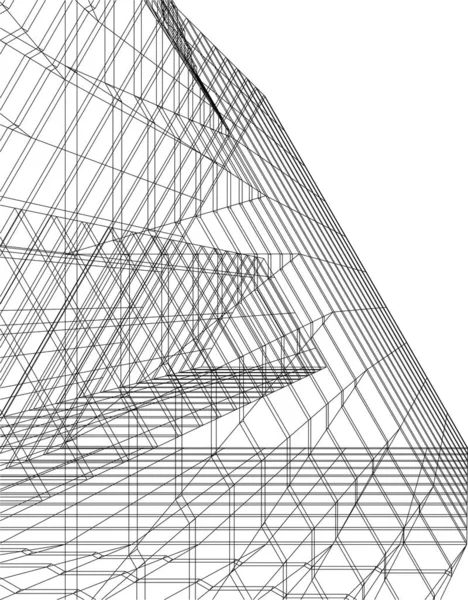 Abstrakte Architektonische Tapete Digitaler Hintergrund — Stockvektor