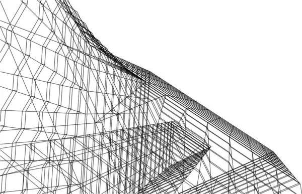 Abstrakcyjna Tapeta Architektoniczna Tło Cyfrowe — Wektor stockowy