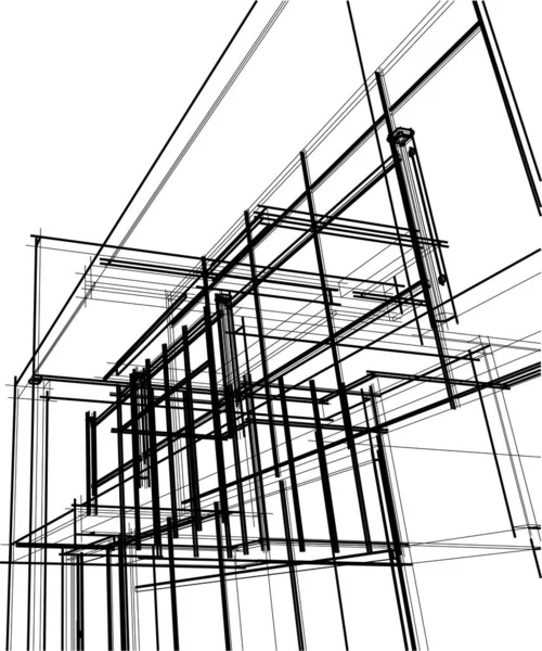 抽象的な建築壁紙やデジタル背景 — ストックベクタ