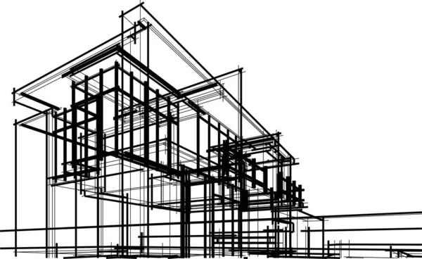 Abstrakcyjna Tapeta Architektoniczna Tło Cyfrowe — Wektor stockowy