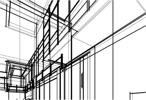 Abstrakcyjna Tapeta Architektoniczna Tło Cyfrowe — Wektor stockowy