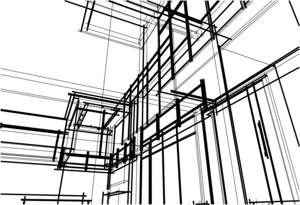 抽象的な建築壁紙やデジタル背景 — ストックベクタ